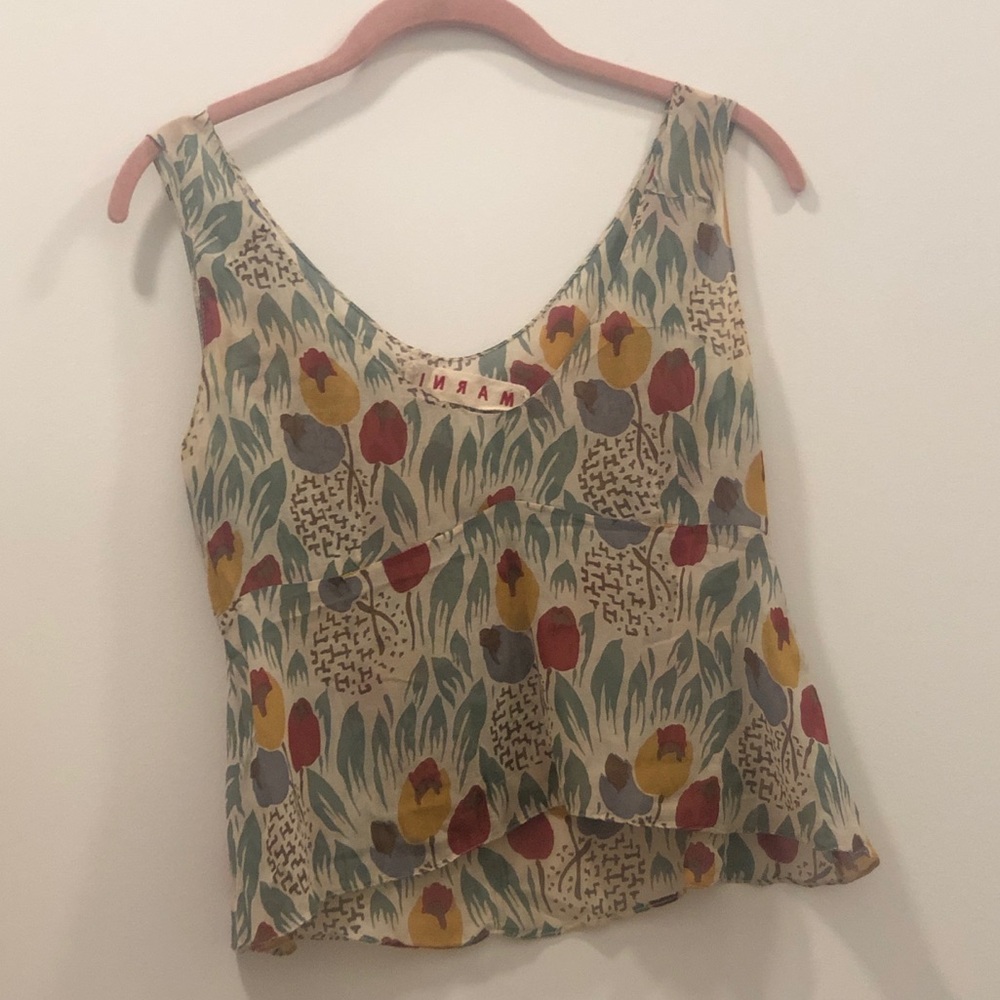 Marni silk tank top